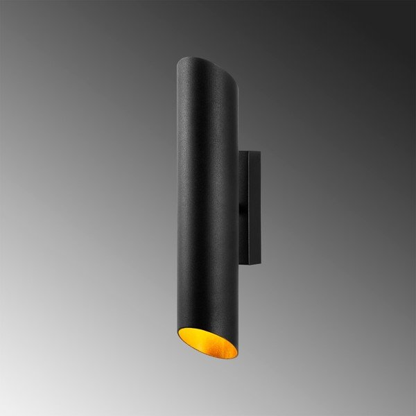 Lampada da parete in nero e oro ø 8 cm Cut - Opviq lights-image-1