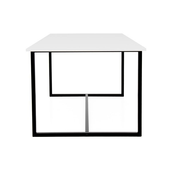 Tavolo da pranzo bianco con base in metallo nero Mello - Tenzo-image-2