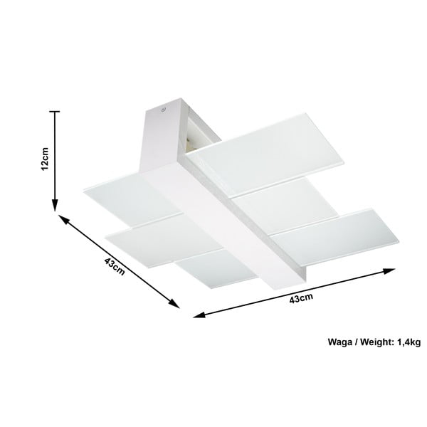 Apparecchio da soffitto bianco Leda - Sollux-image-2