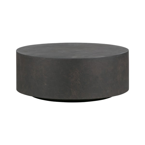 Tavolino in argilla fibrosa marrone scuro, Ø 80 cm Dean - WOOOD