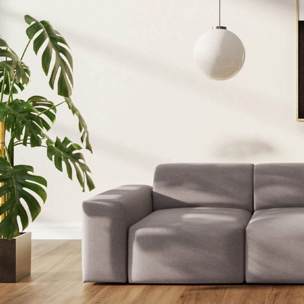 Divano grigio rivestito in velluto 285 cm Villet – Rodier-image-3