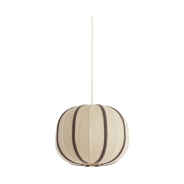 Lampadario color crema con paralume in tessuto Esmiria – Light & Living