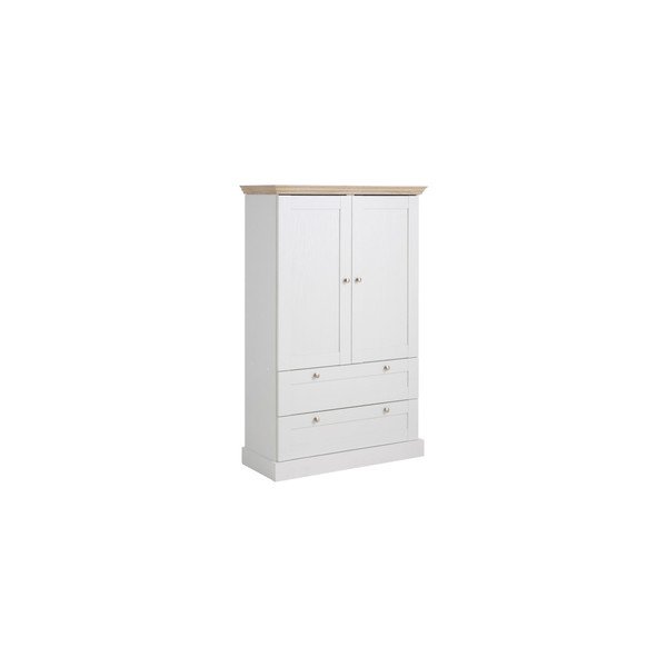 Armadio a due ante bianco con dettagli in rovere Bruce - Støraa-image-1