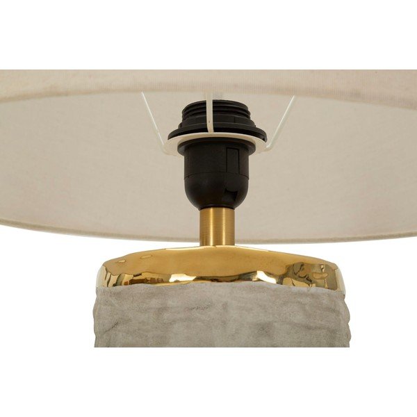 Lampada da tavolo grigio chiaro/color crema in ceramica con paralume in tessuto (altezza totale 73 cm) Lima – Mauro Ferretti-image-4