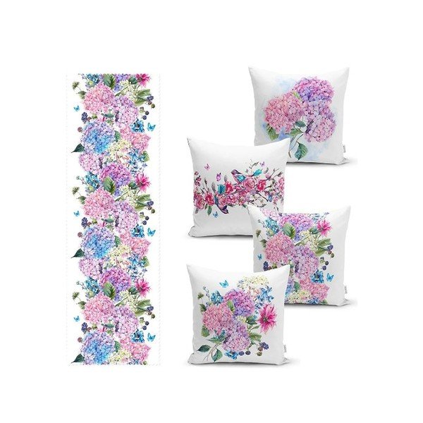 Set di 4 federe e runner da tavolo - Mila Home