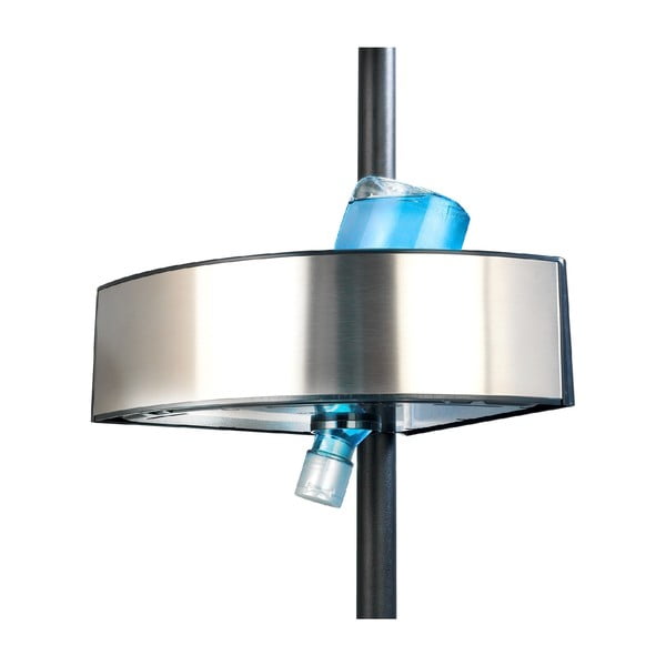 Mensola angolare telescopica per doccia Prea Argento/Nero, 27 x 20 cm Premium - Wenko-image-1