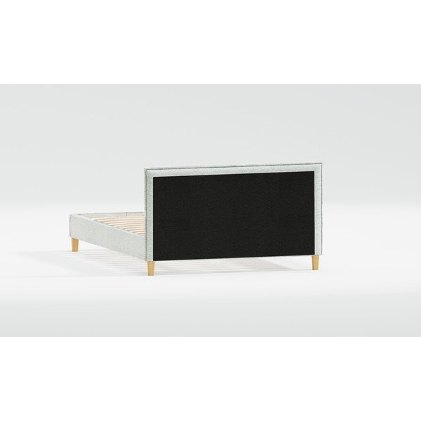 Letto matrimoniale imbottito beige con rete inclusa 160x200 cm Tina – Ropez-image-2