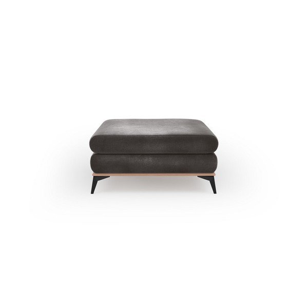 Pouf marrone scuro con rivestimento in velluto Astre - Windsor & Co Sofas-image-2