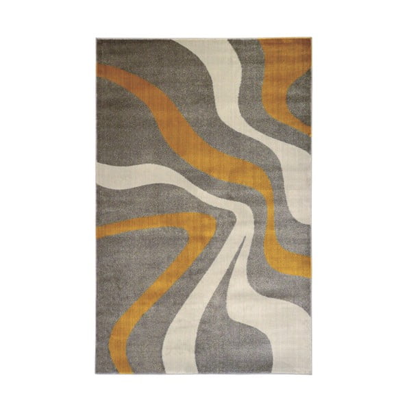 Šedý koberec Webtappeti Swirl Yellow, 120 x 160 cm