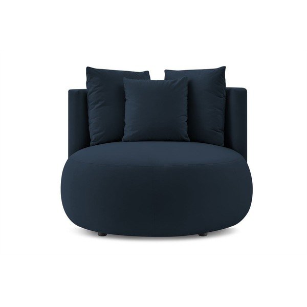 Poltrona blu scuro con rivestimento in velluto Cesar – Bobochic Paris-image-3