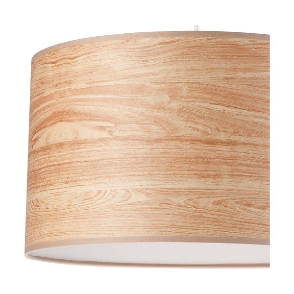 Lampada a sospensione in colore naturale con paralume in tessuto ø 35 cm Print - LAMKUR-image-3