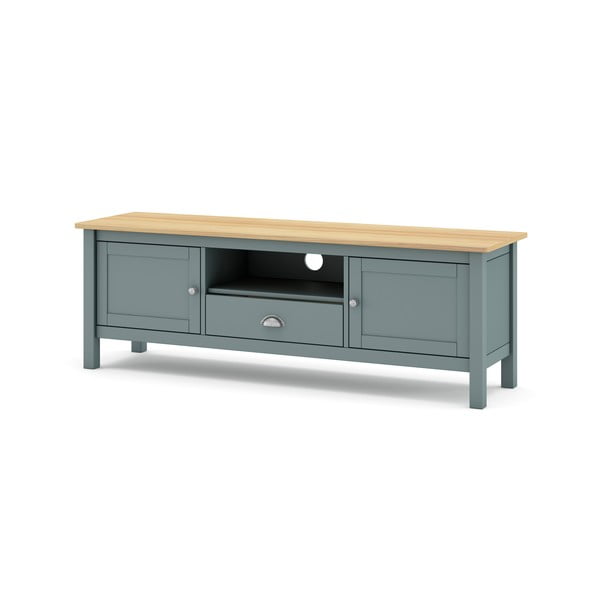 Mobile TV verde polveroso in pino massiccio 158x53x40 cm Misti – Marckeric-image-2