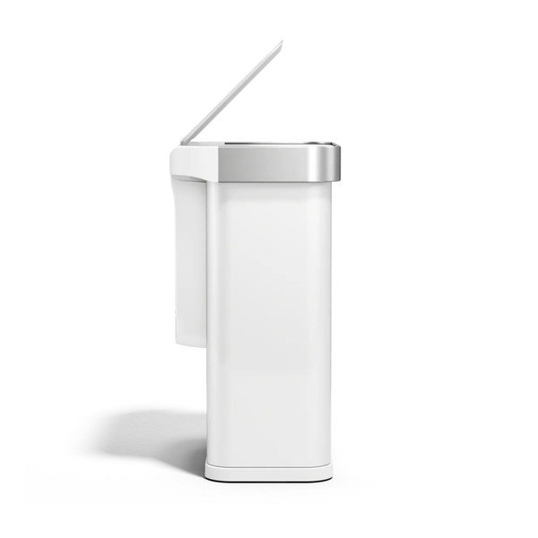 Cestino per la spazzatura bianco opaco in acciaio con sensori contactless 58 l Sensor – simplehuman-image-4