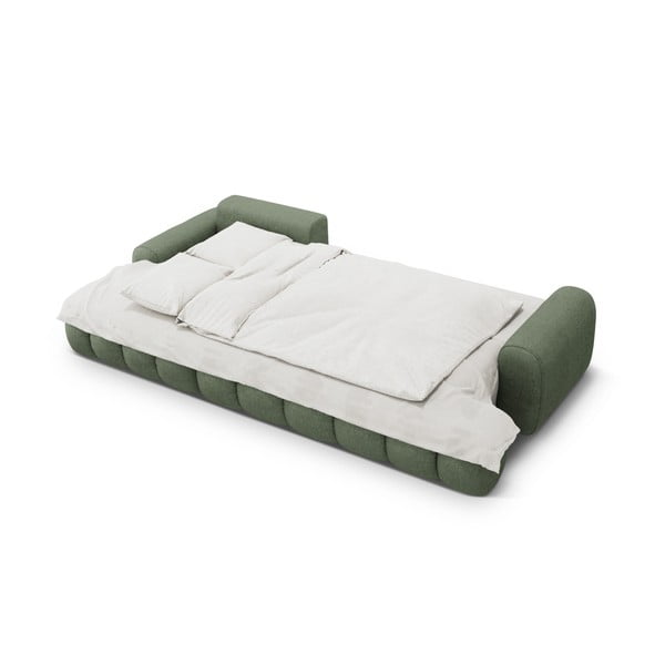 Divano angolare verde allungabile/con contenitore (con penisola a sinistra/con chaise lounge) Linz – Cosmopolitan Design-image-4