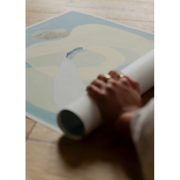 Poster 70x100 cm Hold You - Blue – Sofia Lind – The Poster Club-image-1