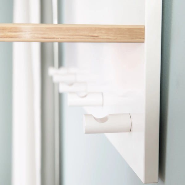 Appendiabiti da parete per bambini in legno di quercia in bianco e naturale Ava - Roba-image-4