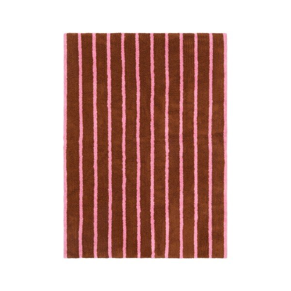Passatoia rosa/marrone in cotone 80x250 cm Mika – Jotex