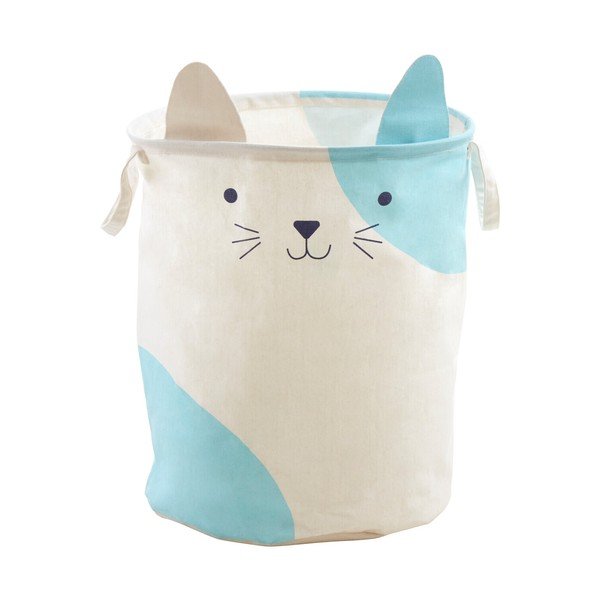 Cesta per giochi da bambino bianca in tessuto ø 40x48 cm Mimo Cat Face – Premier Housewares