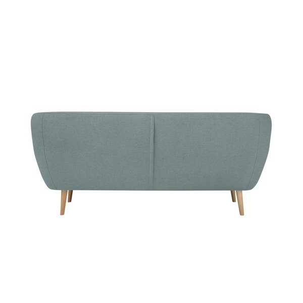Divano a tre posti verde menta con gambe leggere Sicile - Mazzini Sofas-image-2