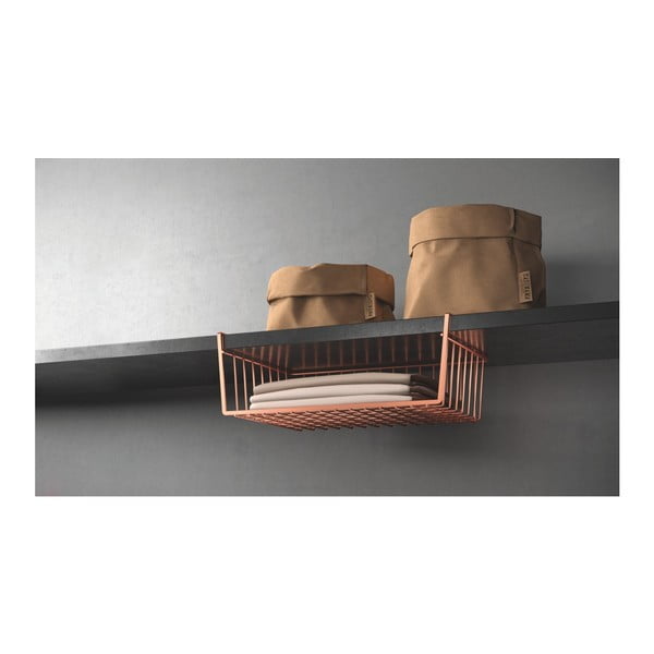 Scatola da appendere di colore rame, lunghezza 40 cm Kanguro - Metaltex-image-1