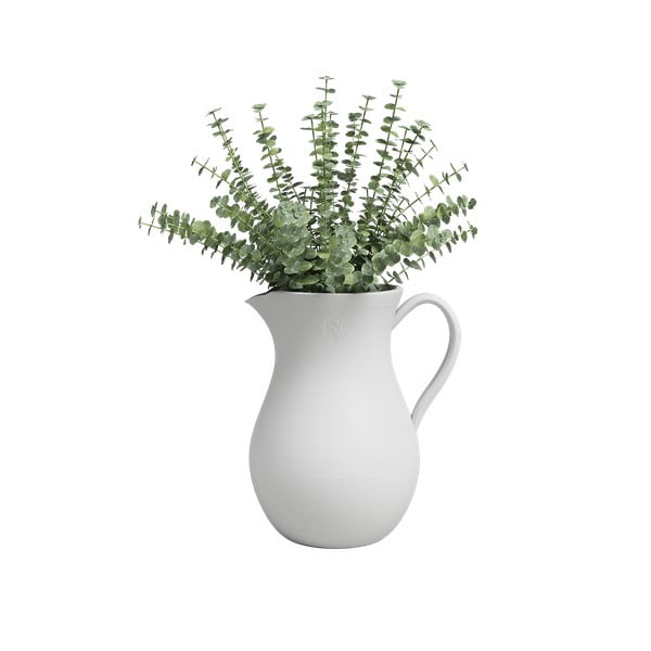 Vaso in ceramica bianca fatto a mano (altezza 30 cm) Harmonia - Artevasi-image-2