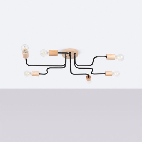 Plafoniera nera/di colore naturale 58x85 cm Dazzle – Sollux-image-2