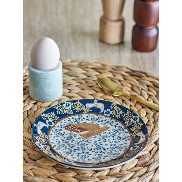 Piatto da dolce blu in gres ø 16 cm Hezha – Bloomingville-image-1