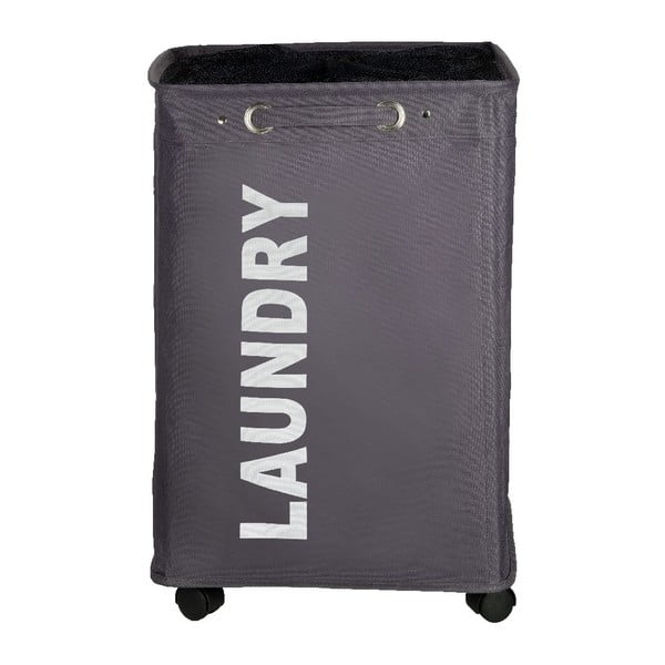 Cesto portabiancheria Quadro grigio, 79,2 l Corno - Wenko-image-3