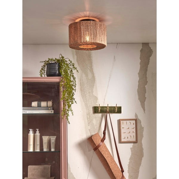 Lampada da soffitto con paralume in juta di colore naturale ø 30 cm Iguazu - Good&Mojo-image-1