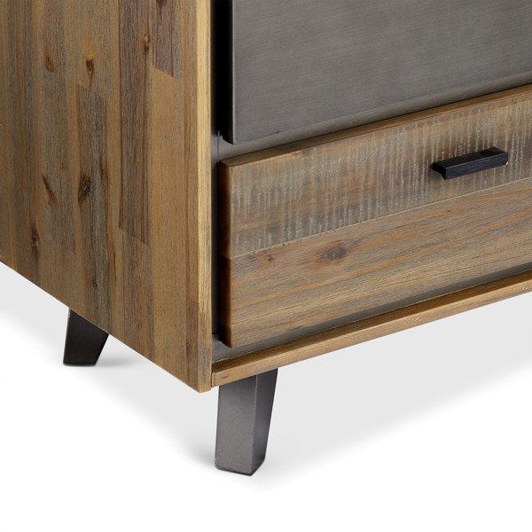 Libreria in legno di acacia Malaga Duo - Furnhouse-image-3