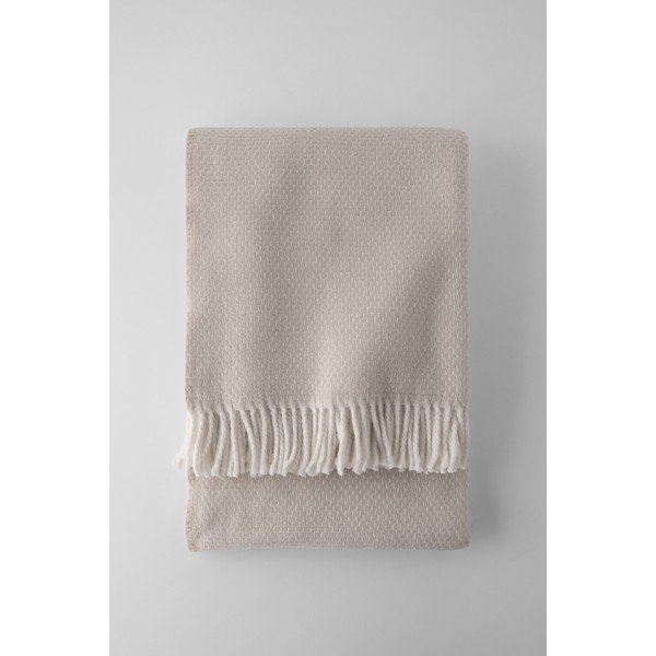 Coperta beige in misto cotone 140x180 cm Zen – Euromant