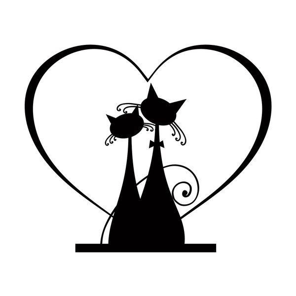 Adesivo Fanastick Gatti in amore - Ambiance-image-1