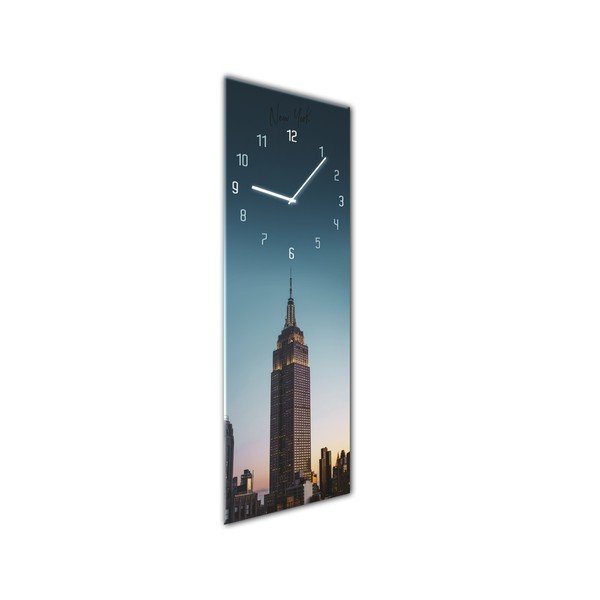 Orologio da parete Glassclock Manhattan, 20 x 60 cm - Styler