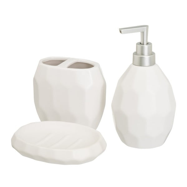 Set di accessori da bagno in ceramica bianca - Casa Selección