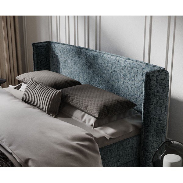Letto boxspring blu con spazio contenitivo 180x200 cm Passion - Maison de Rêve-image-4