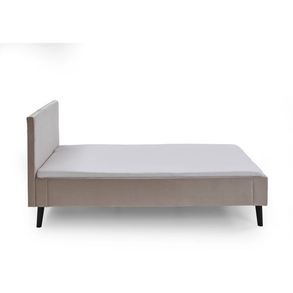 Letto matrimoniale imbottito bianco/color crema rete non inclusa 140x200 cm Leira – Meise Möbel-image-3