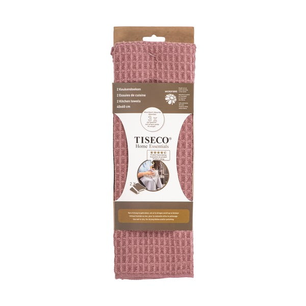 Set di strofinacci in microfibra 2 pz 40x60 cm Waffle – Tiseco Home Studio-image-2