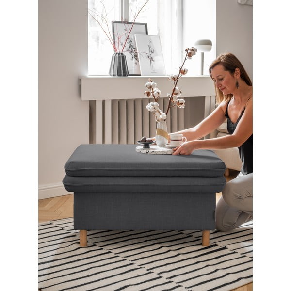 Poggiapiedi grigio scuro Simon - Miuform-image-1