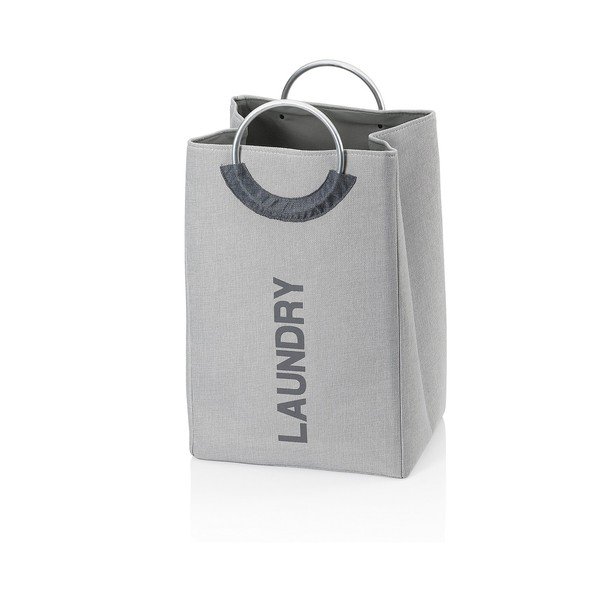 Cesto portabiancheria in tessuto grigio Palma - Kela