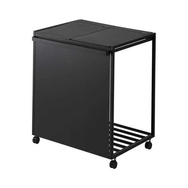 Bidone nero in metallo per rifiuti differenziati Tower - YAMAZAKI