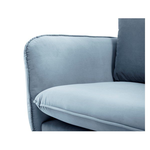 Divano in velluto azzurro, 230 cm Vienna - Cosmopolitan Design-image-4