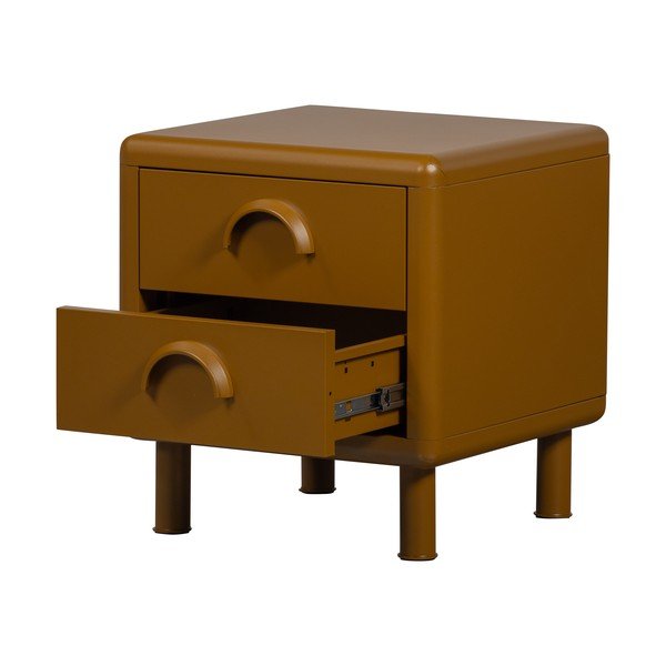 Comodino giallo ocra in metallo Rune – WOOOD-image-3