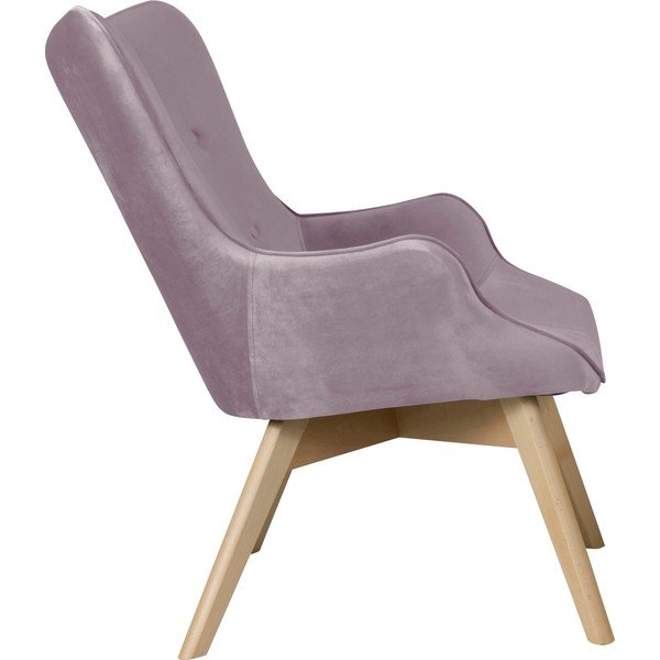 Poltrona lavanda con rivestimento in velluto Niko – Ropez-image-3