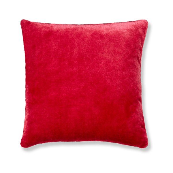 Červený povlak na polštář Catherine Lansfield Basic Cuddly, 55 x 55 cm