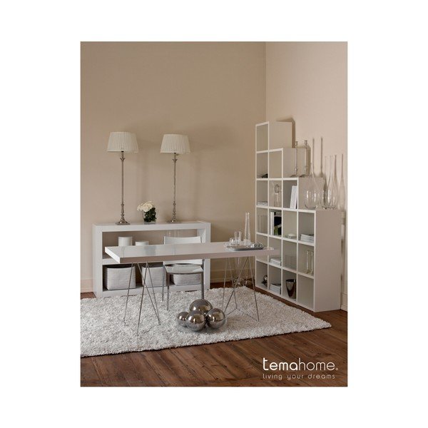 Tavolo a cavalletto bianco, lunghezza 160 cm - TemaHome-image-2