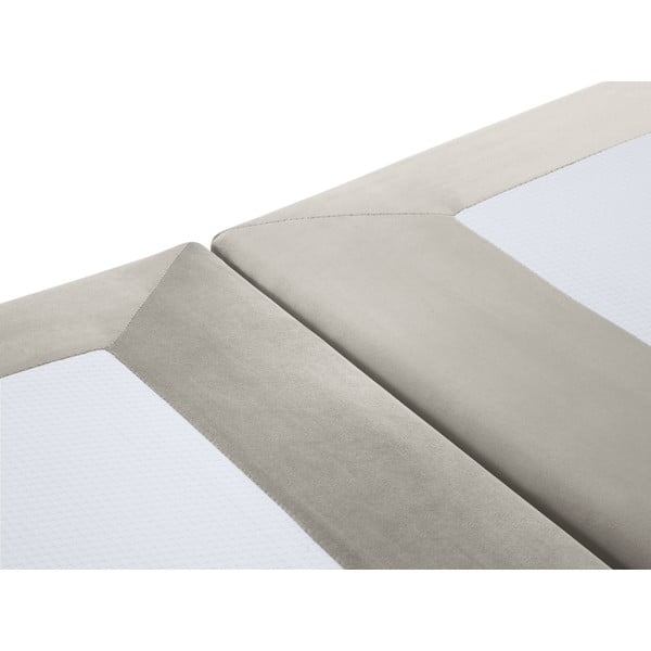 Letto matrimoniale in velluto beige , 160 x 200 cm Lia - Milo Casa-image-3