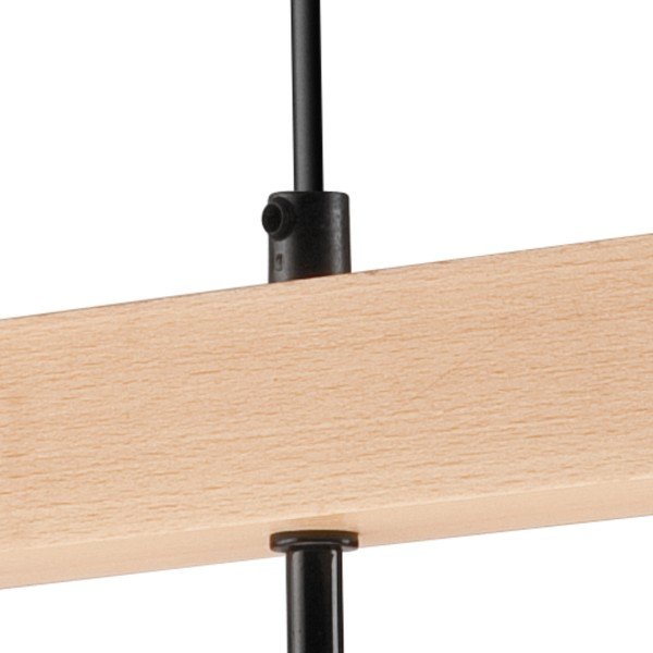 Lampadario nero/di colore naturale Orazio – LAMKUR-image-4