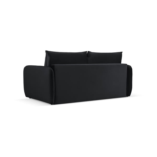 Divano letto in velluto nero 194 cm Vienna - Cosmopolitan Design-image-3