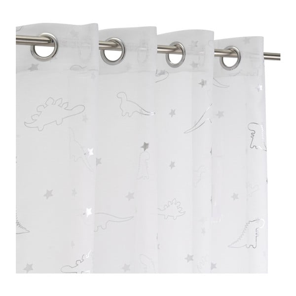 Tenda sottile bianca/argentata 140x260 cm Dinos – Casa Selección-image-2