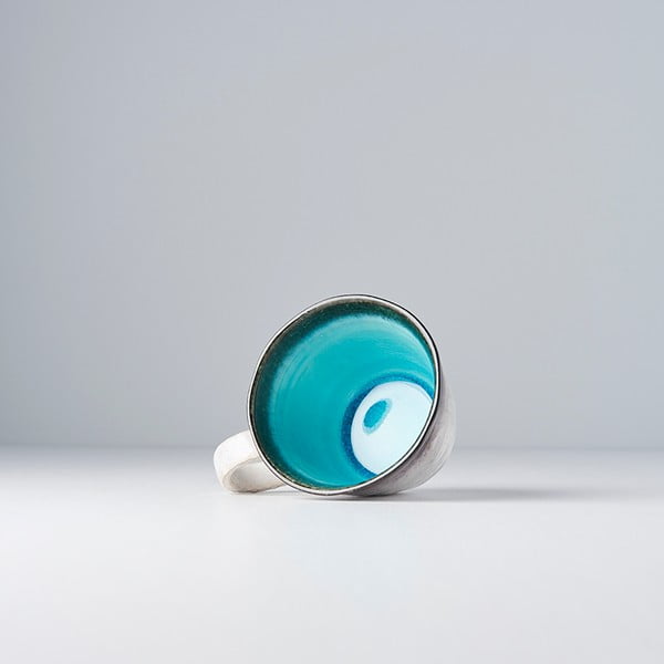 Tazza in ceramica blu e bianca, 250 ml - MIJ-image-2